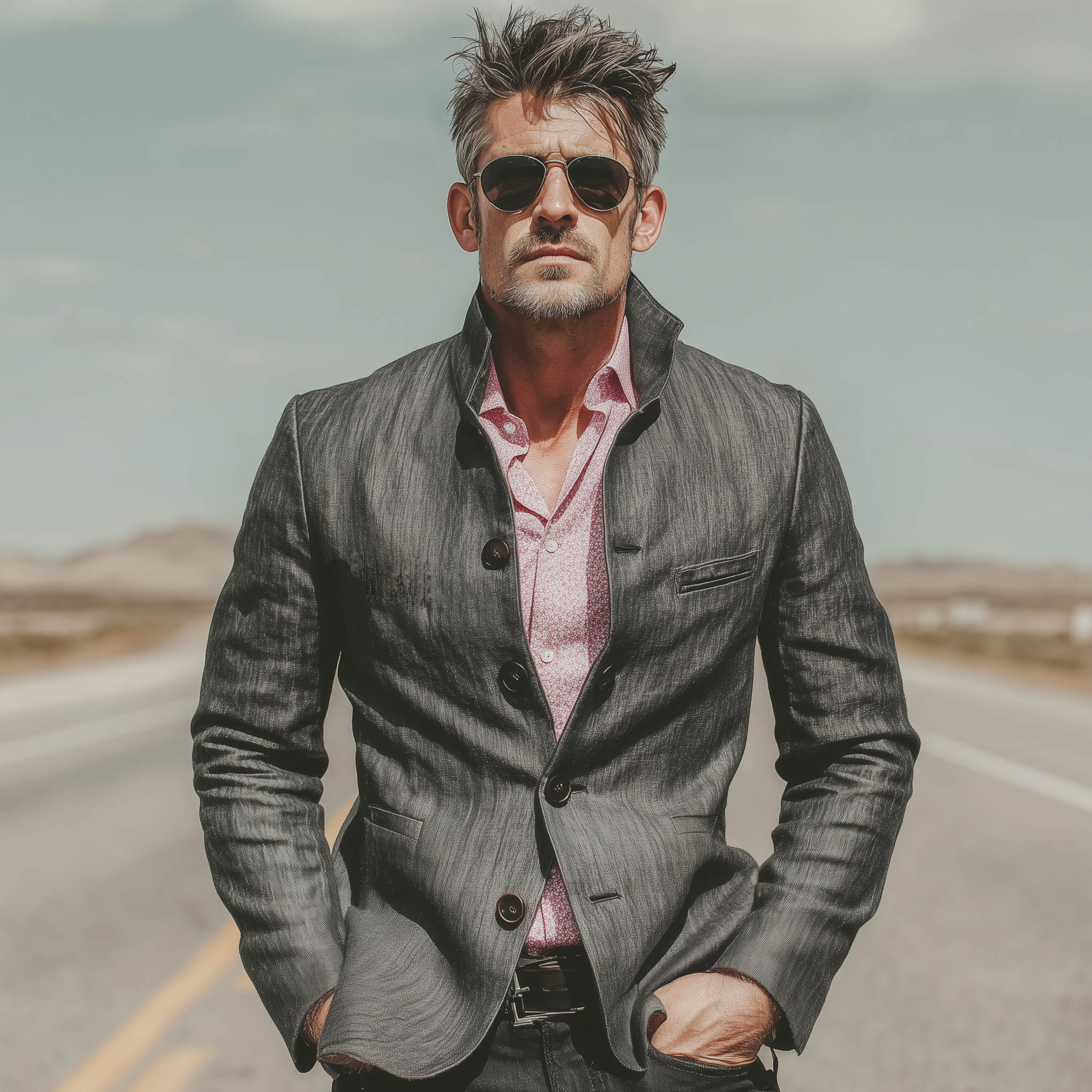 Men's Classic Casual Stand-collar Cotton Blend Jacket MTA2407L1K