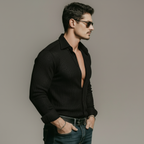 Men's Classic Casual And Subtly Sheer Cotton Blend Long-sleeved Shirt MTA2603L2K