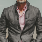 Men's Classic Casual Stand-collar Cotton Blend Jacket MTA2407L1K